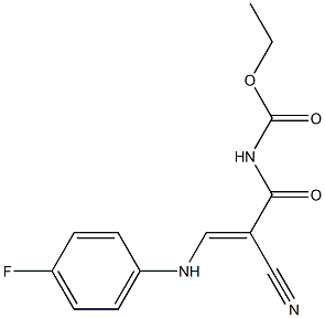  ethyl N-[(E)-2-cyano-3-(4-fluoroanilino)-2-propenoyl]carbamate