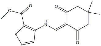 methyl 3-{[(4,4-dimethyl-2,6-dioxocyclohexyliden)methyl]amino}-2-thiophenecarboxylate,,结构式