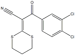 3-(3,4-dichlorophenyl)-2-(1,3-dithian-2-yliden)-3-oxopropanenitrile Structure