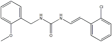 N-(2-chlorostyryl)-N'-(2-methoxybenzyl)urea,,结构式