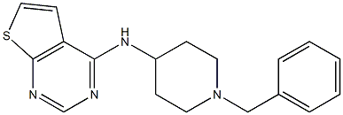 N4-(1-benzyl-4-piperidyl)thieno[2,3-d]pyrimidin-4-amine,,结构式