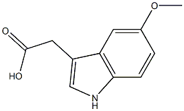 (5-methoxy-1H-indol-3-yl)acetic acid Struktur