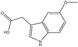 (5-methoxy-1H-indol-3-yl)acetic acid,,结构式