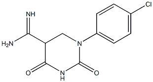 1-(4-chlorophenyl)-2,4-dioxohexahydro-5-pyrimidinecarboximidamide 结构式