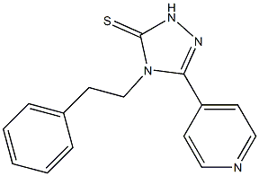 4-phenethyl-3-(4-pyridyl)-4,5-dihydro-1H-1,2,4-triazole-5-thione 结构式