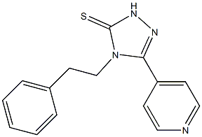 4-phenethyl-3-(4-pyridyl)-4,5-dihydro-1H-1,2,4-triazole-5-thione 化学構造式