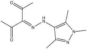 3-[2-(1,3,5-trimethyl-1H-pyrazol-4-yl)hydrazono]pentane-2,4-dione Structure