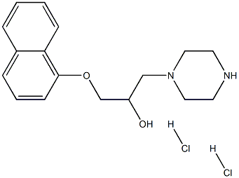 1-(1-naphthyloxy)-3-piperazinopropan-2-ol dihydrochloride,,结构式