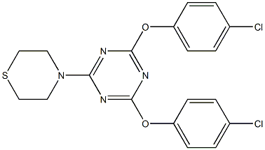 4-[4,6-di(4-chlorophenoxy)-1,3,5-triazin-2-yl]thiomorpholine Structure