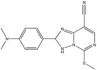 2-[4-(dimethylamino)phenyl]-5-(methylthio)-2,3-dihydro[1,2,4]triazolo[1,5-c]pyrimidine-8-carbonitrile Structure