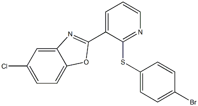 2-{2-[(4-bromophenyl)sulfanyl]-3-pyridinyl}-5-chloro-1,3-benzoxazole