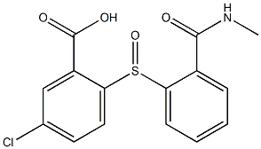 5-chloro-2-({2-[(methylamino)carbonyl]phenyl}sulfinyl)benzoic acid|