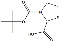 3-(tert-butoxycarbonyl)-1,3-thiazolane-2-carboxylic acid,,结构式