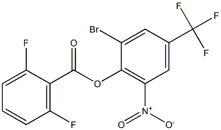 2-bromo-6-nitro-4-(trifluoromethyl)phenyl 2,6-difluorobenzoate,,结构式