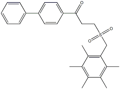 1-[1,1'-biphenyl]-4-yl-3-[(2,3,4,5,6-pentamethylbenzyl)sulfonyl]-1-propanone