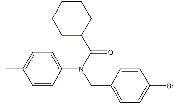 N1-(4-bromobenzyl)-N1-(4-fluorophenyl)cyclohexane-1-carboxamide Struktur