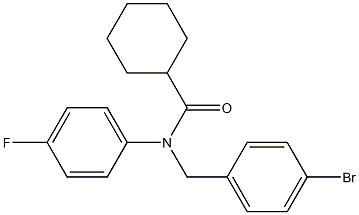 N1-(4-bromobenzyl)-N1-(4-fluorophenyl)cyclohexane-1-carboxamide 结构式