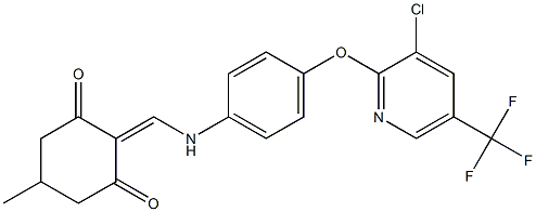 2-[(4-{[3-chloro-5-(trifluoromethyl)-2-pyridinyl]oxy}anilino)methylene]-5-methyl-1,3-cyclohexanedione