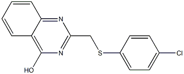 2-{[(4-chlorophenyl)thio]methyl}quinazolin-4-ol,,结构式