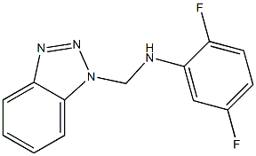 N1-(1H-1,2,3-benzotriazol-1-ylmethyl)-2,5-difluoroaniline 化学構造式