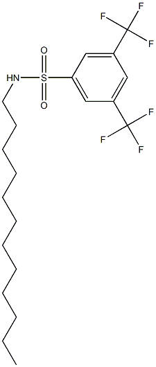 N1-dodecyl-3,5-di(trifluoromethyl)benzene-1-sulfonamide,,结构式