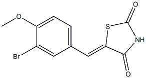 5-[(Z)-(3-bromo-4-methoxyphenyl)methylidene]-1,3-thiazolane-2,4-dione Struktur