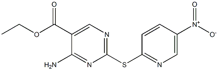 ethyl 4-amino-2-[(5-nitro-2-pyridyl)thio]pyrimidine-5-carboxylate Structure