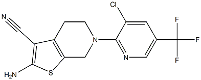 2-amino-6-[3-chloro-5-(trifluoromethyl)-2-pyridinyl]-4,5,6,7-tetrahydrothieno[2,3-c]pyridine-3-carbonitrile Structure