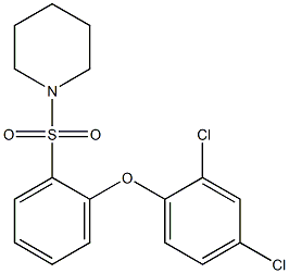 1-{[2-(2,4-dichlorophenoxy)phenyl]sulfonyl}piperidine 化学構造式