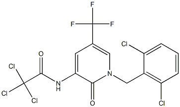 2,2,2-trichloro-N-[1-(2,6-dichlorobenzyl)-2-oxo-5-(trifluoromethyl)-1,2-dihydro-3-pyridinyl]acetamide Structure