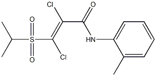 (E)-2,3-dichloro-3-(isopropylsulfonyl)-N-(2-methylphenyl)-2-propenamide Structure