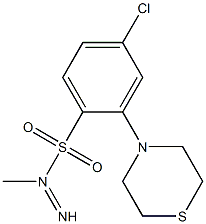 N1-imino(1,4-thiazinan-4-yl)methyl-4-chlorobenzene-1-sulfonamide 结构式