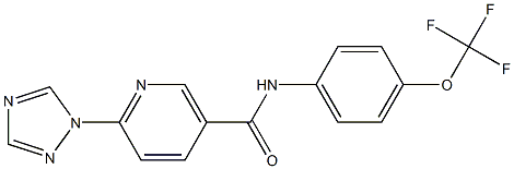 6-(1H-1,2,4-triazol-1-yl)-N-[4-(trifluoromethoxy)phenyl]nicotinamide Struktur