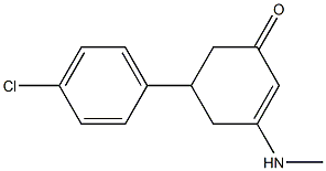 5-(4-chlorophenyl)-3-(methylamino)cyclohex-2-en-1-one,,结构式