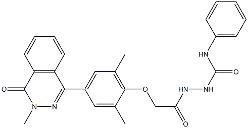  N1-phenyl-2-{2-[2,6-dimethyl-4-(3-methyl-4-oxo-3,4-dihydrophthalazin-1-yl)phenoxy]acetyl}hydrazine-1-carboxamide