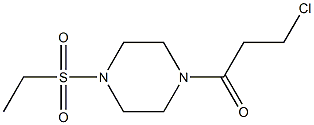 3-chloro-1-[4-(ethylsulfonyl)piperazino]-1-propanone,,结构式