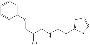 1-phenoxy-3-{[2-(2-thienyl)ethyl]amino}propan-2-ol 结构式