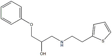 1-phenoxy-3-{[2-(2-thienyl)ethyl]amino}propan-2-ol,,结构式