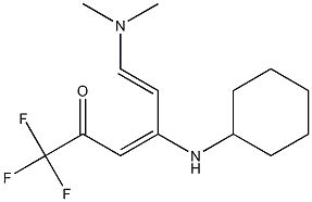(3E,5E)-4-(cyclohexylamino)-6-(dimethylamino)-1,1,1-trifluoro-3,5-hexadien-2-one Structure