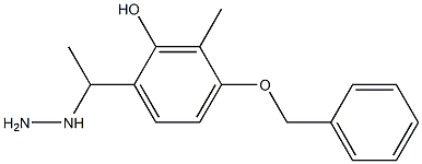 1-(1-(4-(benzyloxy)-2-hydroxy-3-methylphenyl)ethyl)hydrazine 结构式