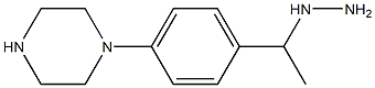 1-(1-(4-(piperazin-1-yl)phenyl)ethyl)hydrazine,,结构式