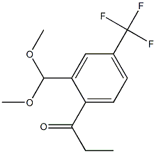 1-(2-(dimethoxymethyl)-4-(trifluoromethyl)phenyl)propan-1-one 结构式