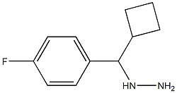 1-(cyclobutyl(4-fluorophenyl)methyl)hydrazine Structure