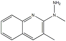 1-methyl-1-(3-methylquinolin-2-yl)hydrazine,,结构式