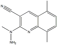 2-(1-methylhydrazinyl)-5,8-dimethylquinoline-3-carbonitrile Struktur