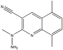 2-(1-methylhydrazinyl)-5,8-dimethylquinoline-3-carbonitrile 结构式