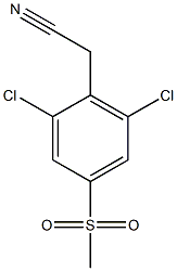2-(2,6-dichloro-4-(methylsulfonyl)phenyl)acetonitrile,,结构式