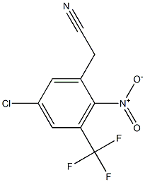 2-(5-chloro-3-(trifluoromethyl)-2-nitrophenyl)acetonitrile Struktur