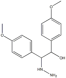 2-hydrazinyl-1,2-bis(4-methoxyphenyl)ethanol Struktur