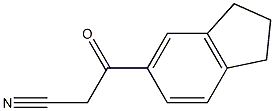 3-(2,3-dihydro-1H-inden-6-yl)-3-oxopropanenitrile Struktur